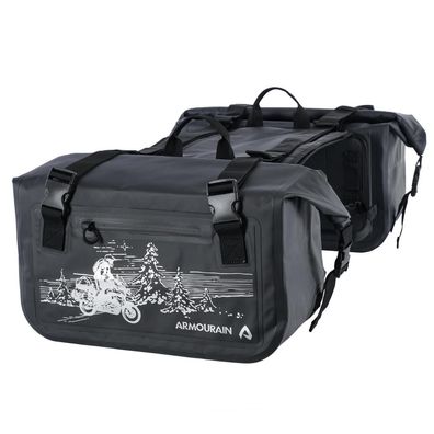 Armourain Motorrad Seitentasche 50L (2x25L) Wasserdicht & Verschleißfest für