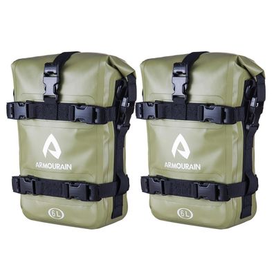Armourain Motorrad Sturzbügeltaschen Set (2 Stück, 6L je Tasche) Wasserdicht