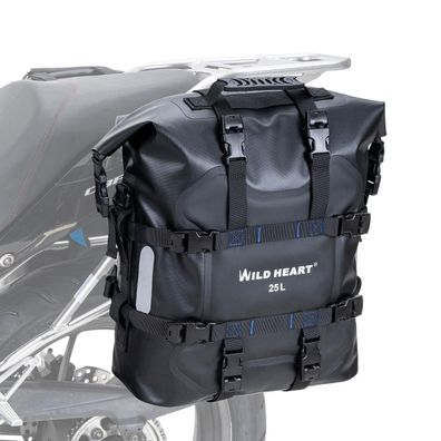 WILD HEART Motorrad Seitentasche 25L Schwarz TPU, wasserdicht, verschleißfest