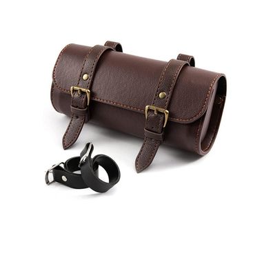 Evomosa Mini Motorrad Satteltasche aus PU-Leder für Werkzeug und Aufbewahrung