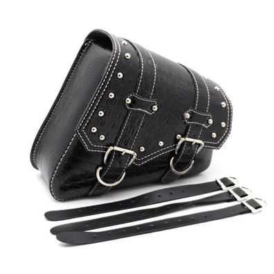evomosa Universal Motorrad Seitentasche aus PU Leder, wasserdicht, Schwarz