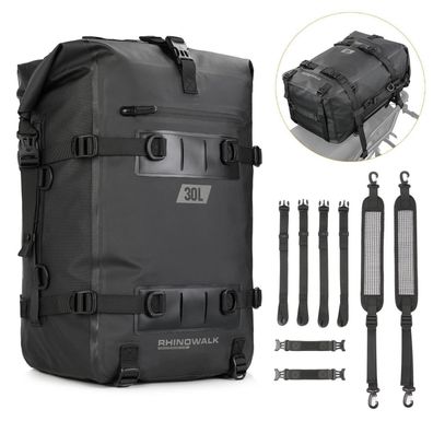 Rhinowalk Motorrad Hecktasche 30L - Wasserdicht, vielseitig als Sitztasche oder