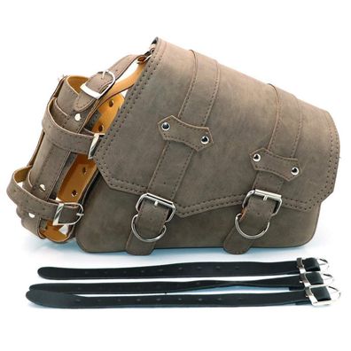 evomosa Universal Motorrad Satteltasche aus PU Leder, Seitliche Werkzeugtasche