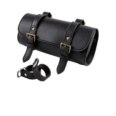 evomosa Motorrad Satteltasche Mini PU Leder Werkzeugtasche für Gabel, Lenker