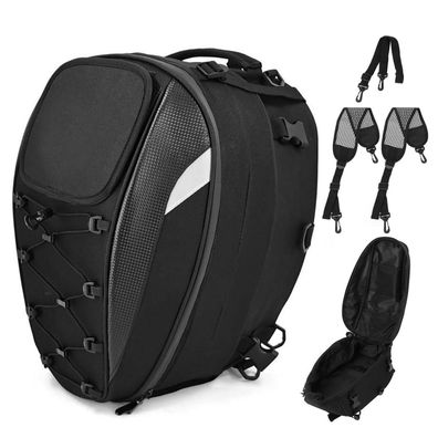 Wodhmiey 45L Motorrad-Hecktasche, wasserabweisender Oxford-Stoff Rucksack mit