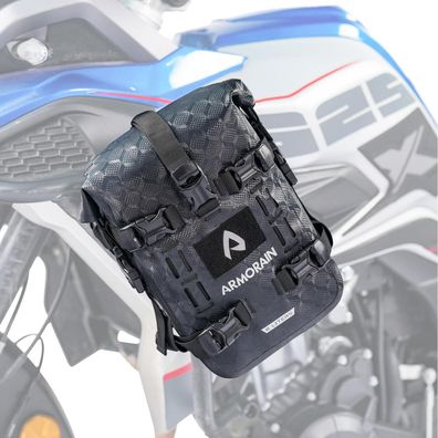 Armorain Universal Motorrad Sturzbügeltasche, 6L/8L, Wasserdicht, Imitation