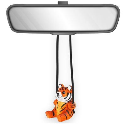 VIPbuy 100% Handgefertigter Holz Schaukel Tiger Autoanhänger - Niedliche