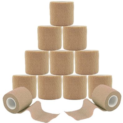 Anampion Selbstklebender Verband 12 Rollen - Elastische Haftbandage für Sport