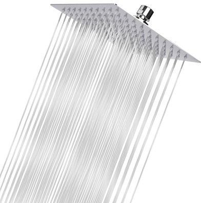 Markcco 20cm Quadratischer Edelstahl Duschkopf mit Hochdruck-Regenbrause