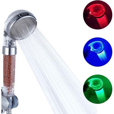 Comely LED Handbrause Duschkopf mit Farbwechsel und Temperaturanzeige, Chrom