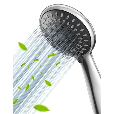 VOXON Hochdruck Duschkopf mit 5 Strahlarten, Wassersparender Handbrause