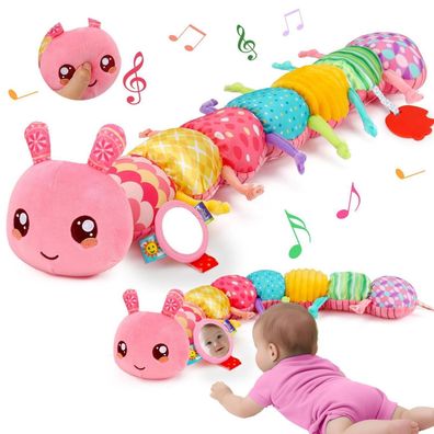 Lypsochaat Baby Spielzeug Raupe Musikspielzeug 0-6 Monate, Montessori Sensorik