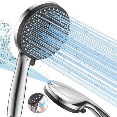 VOXON Hochdruck Duschkopf mit 10 Strahlarten, Wassersparend, Druckerhöhend