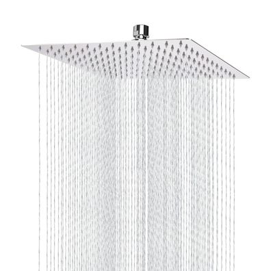 Markcco 25cm Quadratischer Edelstahl Regenbrause Duschkopf - Hochdruck