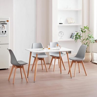 JZGORC Esszimmer-Set: Rechteckiger Esstisch (110x70x75 cm) mit 4