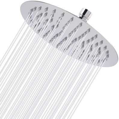 Markcco 20cm Edelstahl Regenbrause Duschkopf, Hochdruck, Wand-/Deckenmontage