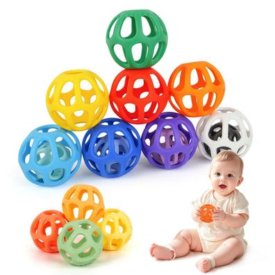 Mcgmitt Babyspielzeug Set: Rassel, Beißring, Greifling, Rasselsocken - Sensorik