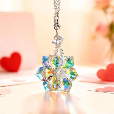 H&D Hyaline & DORA Kristall Schneeflocke Auto Anhänger Glück Hängende Ornament