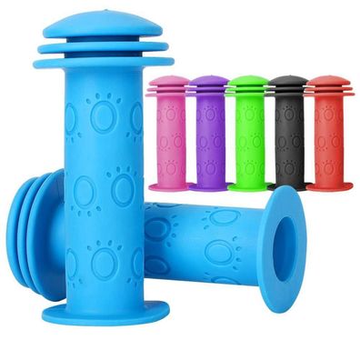 Aluscota Fahrradgriffe Kinder Blau, 105mm, 22mm Innendurchmesser, Prallschutz