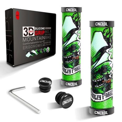 CNCLOL Fahrrad Lenkergriffe MTB 22mm Silikon Doppel Lock-On Design für