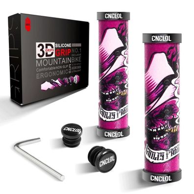 CNCLOL Fahrrad Lenkergriffe MTB 22mm Silikon Doppel Lock-On Design für