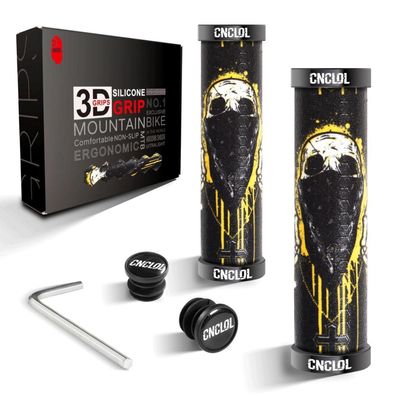 CNCLOL Fahrrad Mountainbike Lenkergriffe aus Silikon, Doppel Lock-On Design für