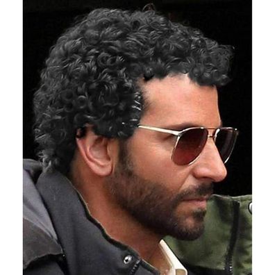 Salaibs Afro Perücke für Herren - Kurze Schwarze Locken im 80er Jahre Disco