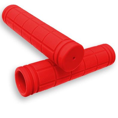 Viaumbr Ergonomische Fahrradgriffe aus Weichgummi, rutschfest, 120mm, Rot für