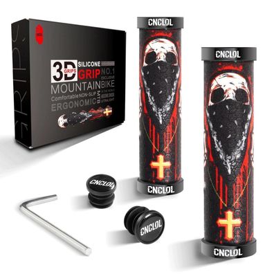 CNCLOL Fahrrad Mountainbike Lenkergriffe aus Silikon, Doppel Lock-On Design