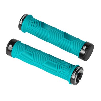 FIFTY-FIFTY MTB Griffe, rutschfeste Gummi Fahrradgriffe mit Double Lock-on, für