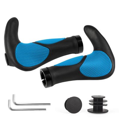 ROGTYO Ergonomische Fahrradgriffe mit Lock-On Design und Hörnern für MTB