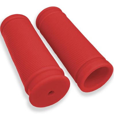 Viaumbr Fahrradgriffe Lenkergriffe aus rutschfestem Gummi, 85mm, Rot, 1 Paar