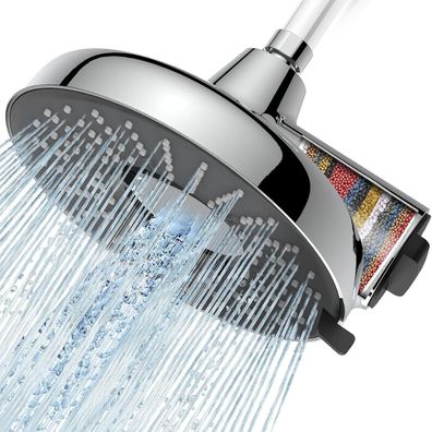 Beelee 8 Zoll Hochdruck Duschkopf mit 18-stufigem Filter für weicheres Wasser