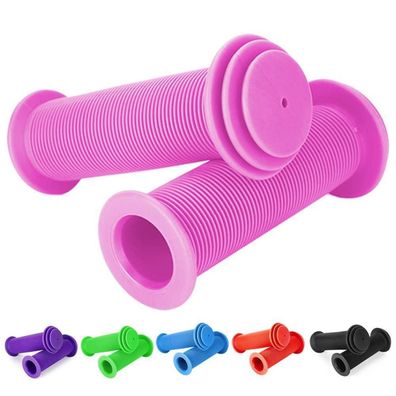 Aluscota Fahrradgriffe Kinder 105mm, 22mm Innendurchmesser, Pink, mit