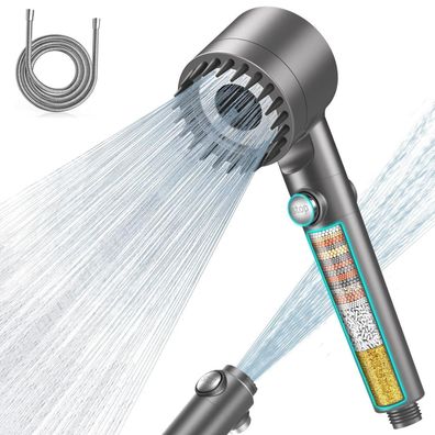 MEKO Duschkopf mit 15-Schicht-Filter, Hochdruck-Handbrause mit 1,5m Schlauch