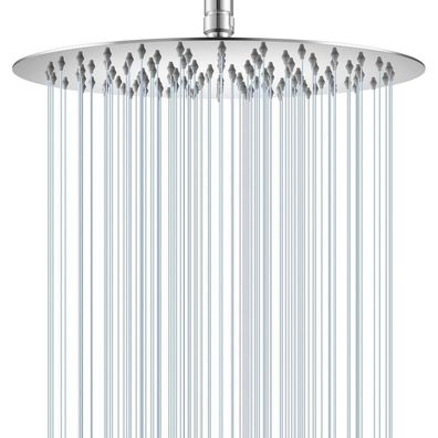 KINLIV 30CM Rund Regendusche Duschkopf Chrom, 12 Zoll Wasserfall Duschkopf