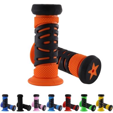 TOKSEO Fahrradgriffe Kinder Orange, 95mm Länge, 22mm Kaliber, Gummi