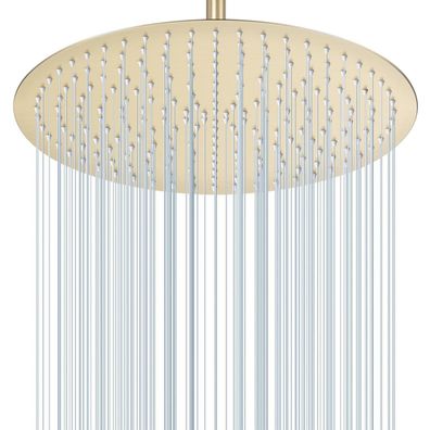 KINLIV 40CM Rund Gold Regendusche Duschkopf Groß, 16 Zoll Wasserfall Duschkopf