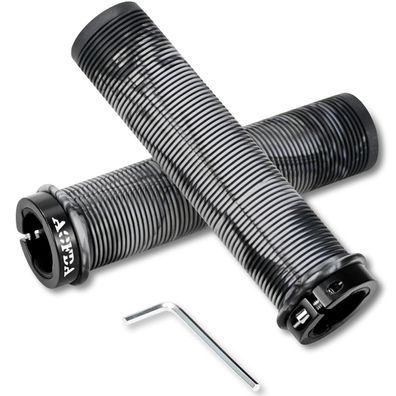Wareet Fahrradgriffe 22mm Gummi mit Aluminium Lock für MTB, Scooter, Stunt