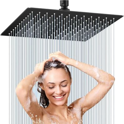 weiclianhp Regendusche Duschkopf 30x30cm Edelstahl Quadratisch, Gebürstetes