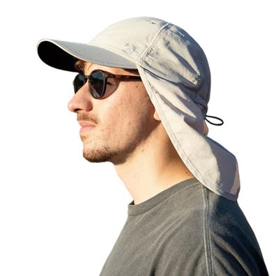 TOP-EX XL/XXL wasserdichte Baseball Cap mit Nackenklappe, UV-Schutz, faltbar