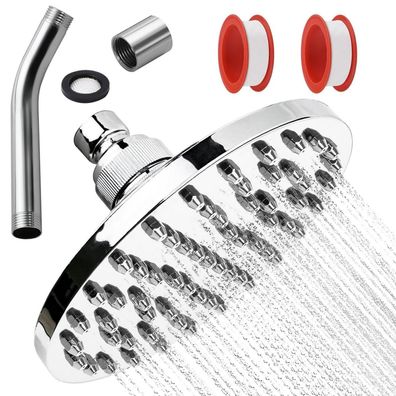 cersaty Regendusche Set mit 360° verstellbarem Duschkopf aus ABS, inkl. 2x