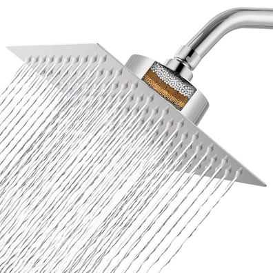 Markcco Gefilterter Duschkopf 20cm Regenduschkopf mit 20-Stufen-Filter für
