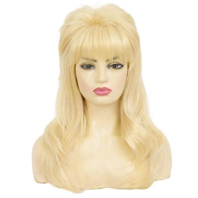 80er Jahre Hausfrau Perücke Blond Bienenstock Bouffant Haar Perücke für Damen