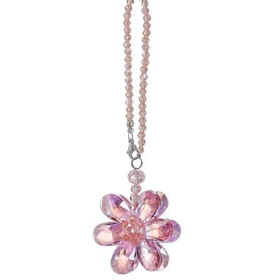 H&D Hyaline & DORA Kristallblume Auto Rückspiegel Anhänger, Rosa - Charmantes