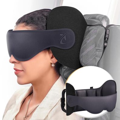 Bonairest Reisekissen mit 3D-Schlafmaske - Ultimatives Nackenkissen für lange