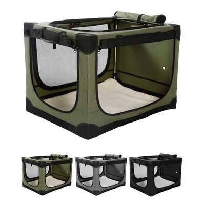 derimkcoa faltbare Hundebox für mittlere Hunde, Transportbox Auto, 90x64x64cm