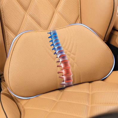Dapucarin Ergonomisches Lendenkissen aus Memory Foam für Auto und Büro