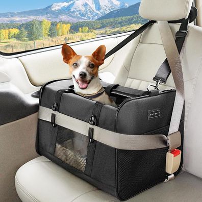 Petsfit Transporttasche Katze für Auto, Hundetasche mit Gurtschnalle, weiche