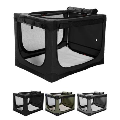 Faltbare Hundebox für mittlere Hunde, Transportbox Auto mit Netzfenstern